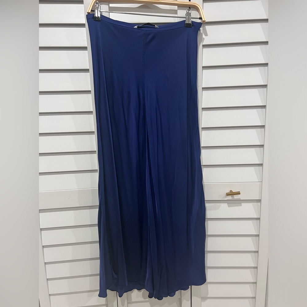 Indigo blue maxi skirt from Zara